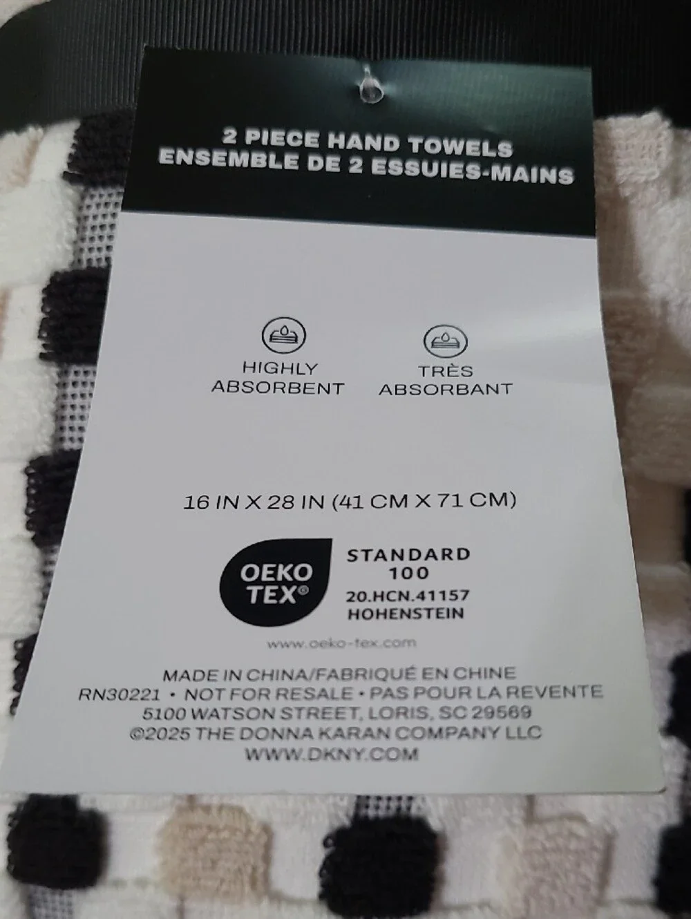 DKNY Maya Tile Hand Towel Set
